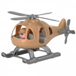 Детский игрушечный Вертолёт военный "Гром-Сафари" (в сеточке) арт. 72351. Полесье