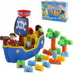 Игрушка для детей набор "пиратский корабль" + конструктор (30 элементов) (в коробке) арт. 62246. Полесье