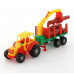 Детская игрушка Мастер трактор с полуприцепом-лесовозом цвет красный арт. 35295. Полесье в Минске
