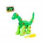 Детский конструктор-динозавр "Диплодок" (35 элементов) (в коробке) арт. 77165. Полесье