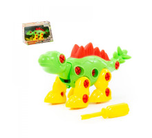 Игрушка для детей конструктор-динозавр "Стегозавр" (30 элементов) (в коробке) арт. 76793. Полесье