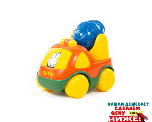 Игрушка для детей Автомобиль-бетоновоз "Миффи" №1 (в сеточке) арт. 77370. Полесье в Минске