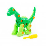 Конструктор для детей динозавр "Диплодок" (35 элементов) (в пакете) арт. 76724. Полесье