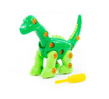 Конструктор для детей динозавр "Диплодок" (35 элементов) (в пакете) арт. 76724. Полесье