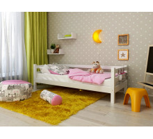 Кровать детская деревянная из массива с ламелями Магия. Цвет белый. Размер 200*90. 