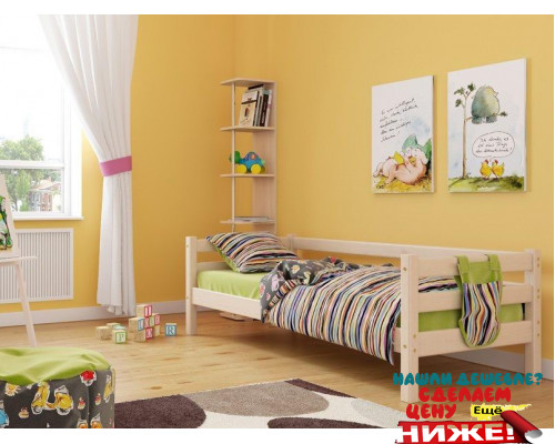 Детская кровать деревянная из массива с ламелями Магия. Цвет естественный. Размер 200*90.  в Минске
