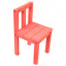 Детский стульчик из массива деревянный. Высота до сиденья 23 см. Цвет коралловый. Арт. СВ23-k в Минске