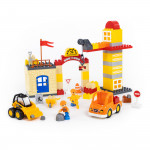 Конструктор "Макси" - "Строительная фирма" (90 элементов) (в коробке). Совместим с Лего Дупло (LEGO Duplo). арт. 77608. Полесье