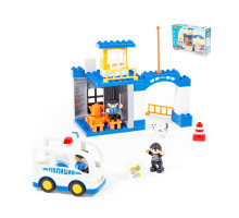 Конструктор "Макси" - "Полицейский участок" (36 элементов) (в коробке). Совместим с Лего Дупло (LEGO Duplo). арт. 77554. Полесье