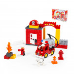 Конструктор "Макси" - "Пожарная станция" (35 элементов) (в коробке). Совместим с Лего Дупло (LEGO Duplo). арт. 77523. Полесье