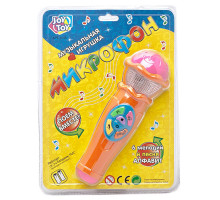 Музыкальная игрушка микрофон Joy Toy 7043 6 мелодий и песня Алфавит. Цвет оранжевый арт. 7043.