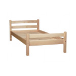 Кровать детская из массива, деревянная кровать с ламелями. Размер 200х90 см. Естественный цвет. Арт. Комфорт-200N