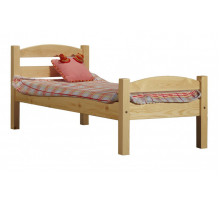 Кровать детская деревянная из массива с ламелями. Размер 200х90 см. Естественный цвет. Арт. Практик-200N