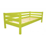 Кровать детская деревянная из массива с ламелями Магия. Цвет зеленое яблоко. Размер 200*90. Арт. Магия-200z