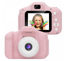 Детский фотоаппарат цифровой Photo Camera Kids (как настоящий). Цвет Розовый. Арт. KVR-001
