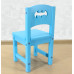Детский стульчик деревянный "Бэтмен". Высота до сиденья 27 см. Цвет голубой. Арт. SO-27-b в Минске
