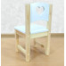 Стульчик детский деревянный из массива "Сердечко". Высота до сиденья 27 см. Цвет белый с натуральным. Арт. SN-27-s в Минске