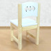 Детский деревянный стульчик "Бэтмен". Высота до сиденья 27 см. Цвет белый с натуральным. Арт. SN-27-b в Минске
