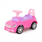 Каталка-автомобиль "SuperCar" №3 со звуковым сигналом (розовая) арт. 84491. Полесье