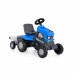 Каталка-трактор с педалями "Turbo" (синяя) с полуприцепом арт. 84637. Полесье в Минске