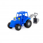 Трактор "Мастер" (синий) с лопатой (в сеточке) арт. 84873. Полесье