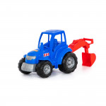 Трактор "Чемпион" (синий) с лопатой (в сеточке) арт. 84736. Полесье