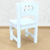 Детский стульчик из массива деревянный "Бэтмен". Высота до сиденья 30 см. Цвет белый. Арт. SO-30-b в Минске