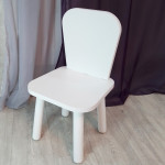 Детский стульчик деревянный "Классика". Высота до сиденья 27 см. Цвет белый. Арт. LD-27-K