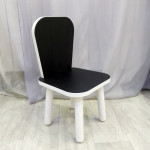 Детский стульчик деревянный "Классика" Дуб темный. Высота до сиденья 27 см. Цвет Дуб темный c белым. Арт. LD-27-KDG