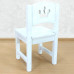 Деревянный детский стульчик из массива "Принцесса". Высота до сиденья 27 см. Цвет белый. Арт. SO-30-p в Минске