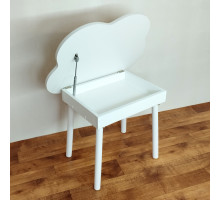 Детский стол облачко с ящиком для хранения. Столик (столешница 70*50). Цвет белый. Арт. KSJ7050-OW